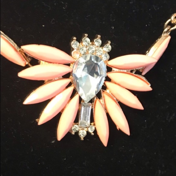 Coral Colored Jeweled Headband/Hair Jewelry - Picture 3 of 6